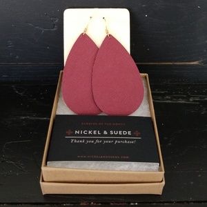 Nickel & Suede Earrings